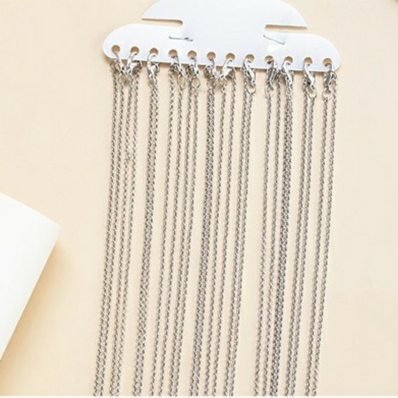 12pcs/set Silver Color 42cm/16.54'' O-Chains - Picture 2 of 5